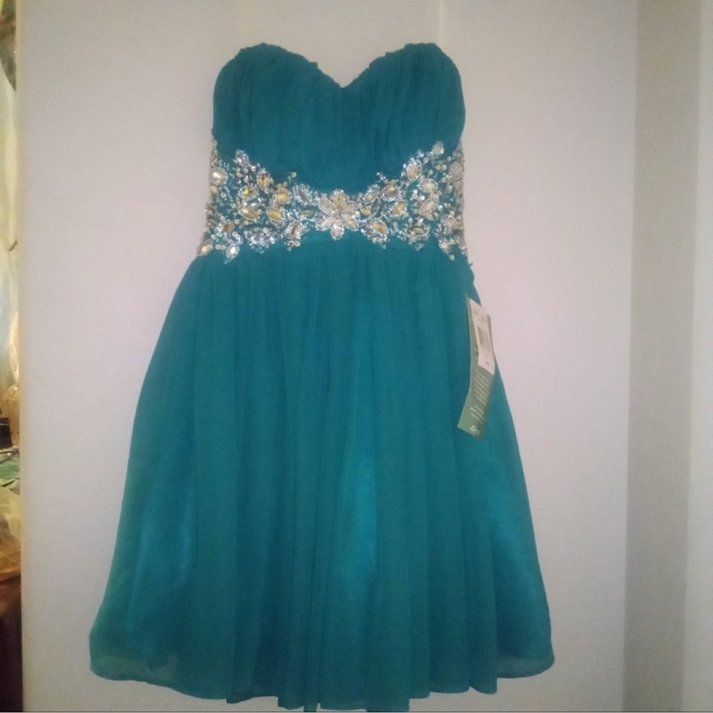 B Smart Teal Prom Dress